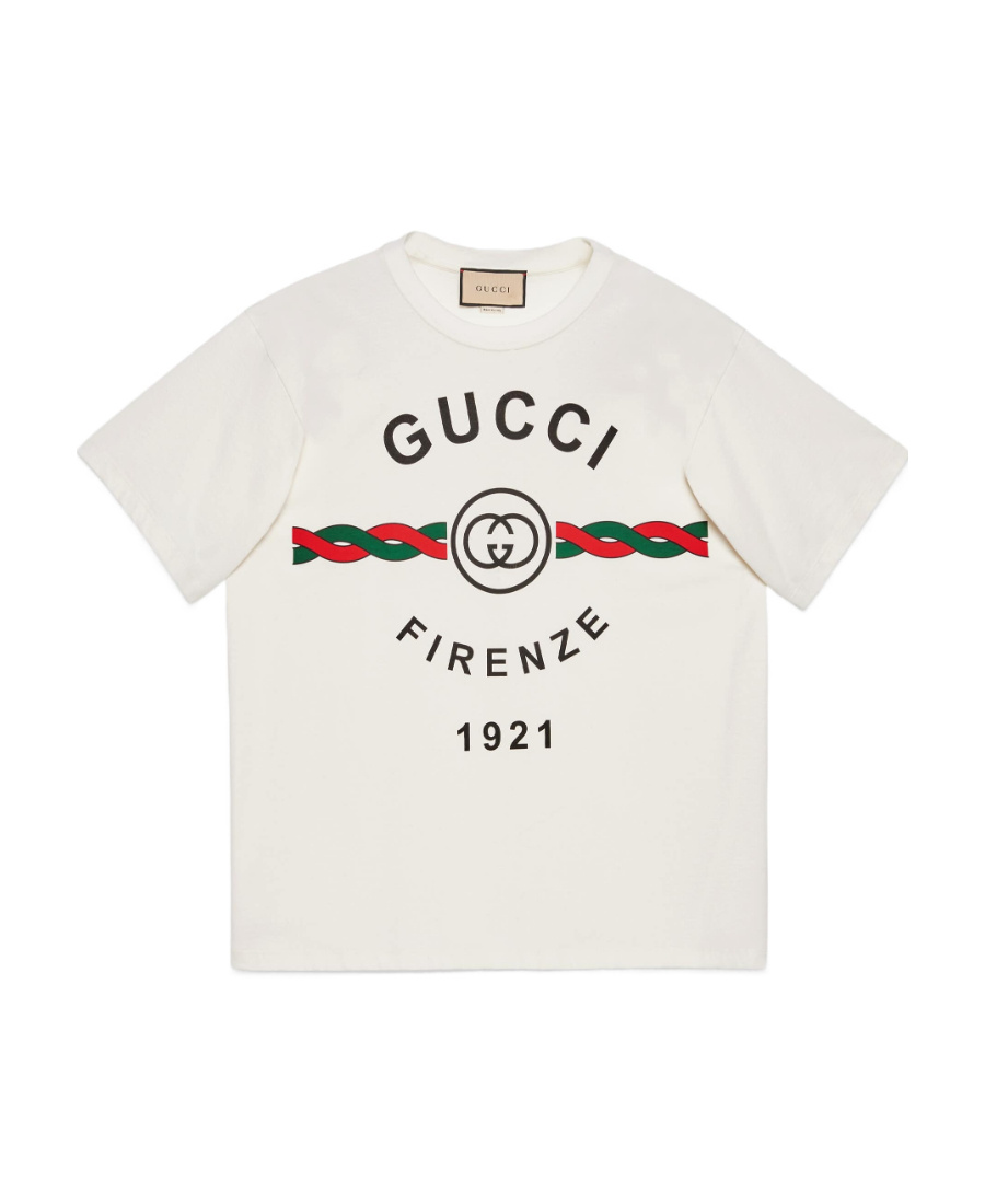 GUCCI GUCCI FIRENZE 1921 COTTON T-SHIRT