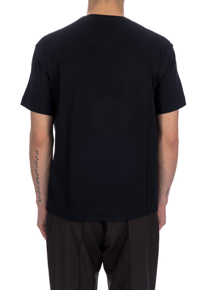 Valentino Canvas Iconograph Cotton T-shirt In Black