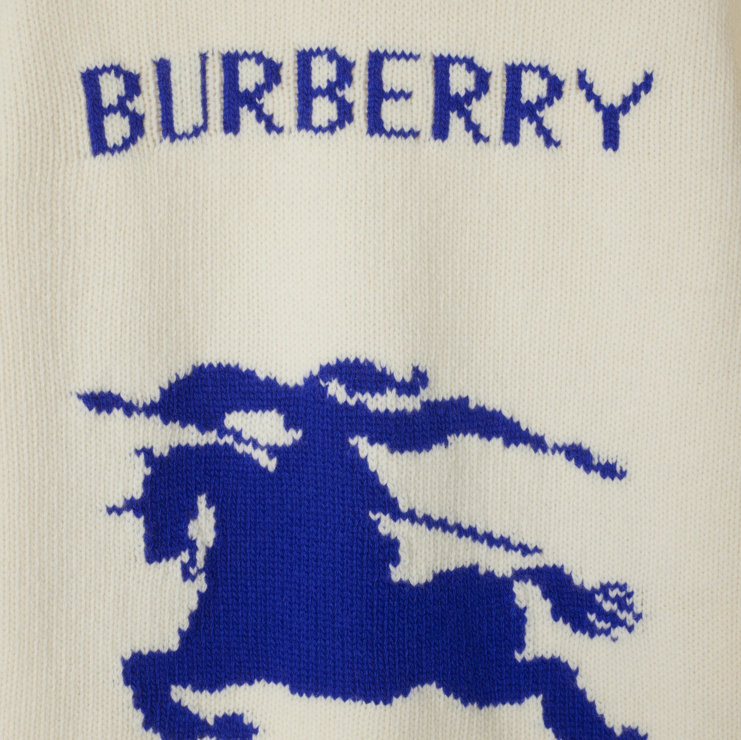 Burberry Ekd Intarsia Knit Wool Sweater In Nude