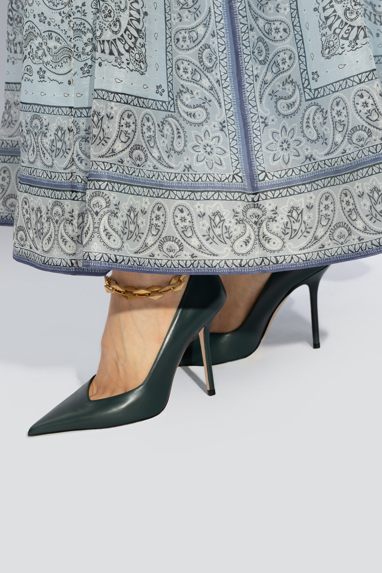 JIMMY CHOO DIAMOND TALURA 100MM LEATHER PUMPS