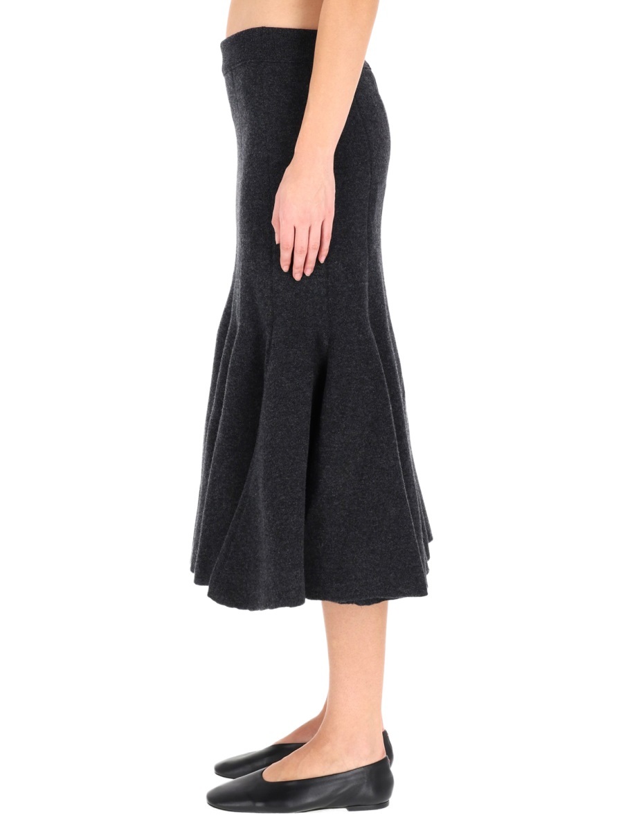 Bottega Veneta Midi Skirt In Black