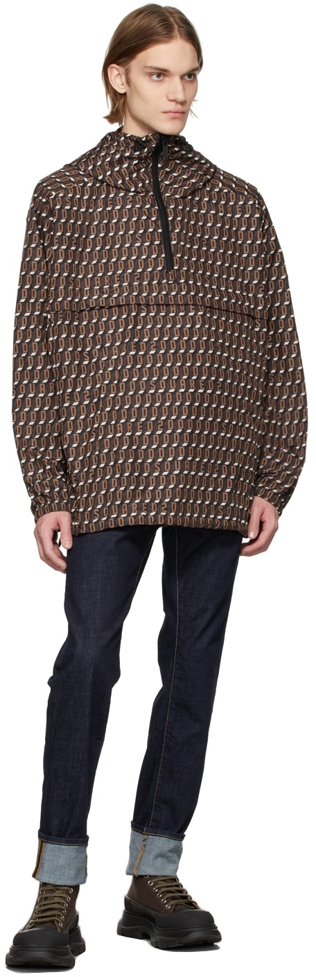 Dsquared2 Hooded Casual Jacket In Black