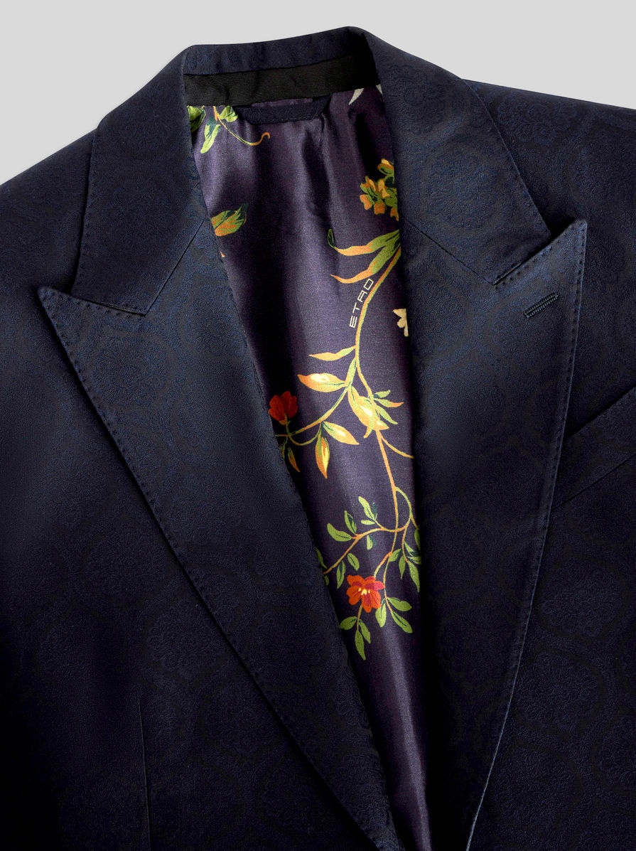 Etro Peak-lapels Single-breasted Blazer In Black