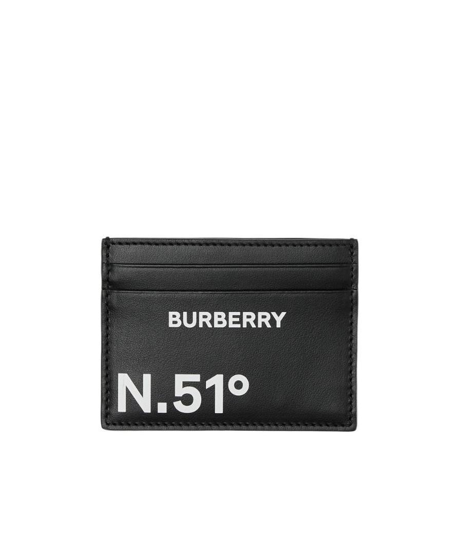 Burberry Coordinates-print Leather Card Case In Black