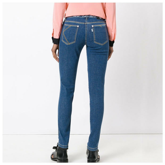 Kenzo Logo Skinny Jeans In Blue