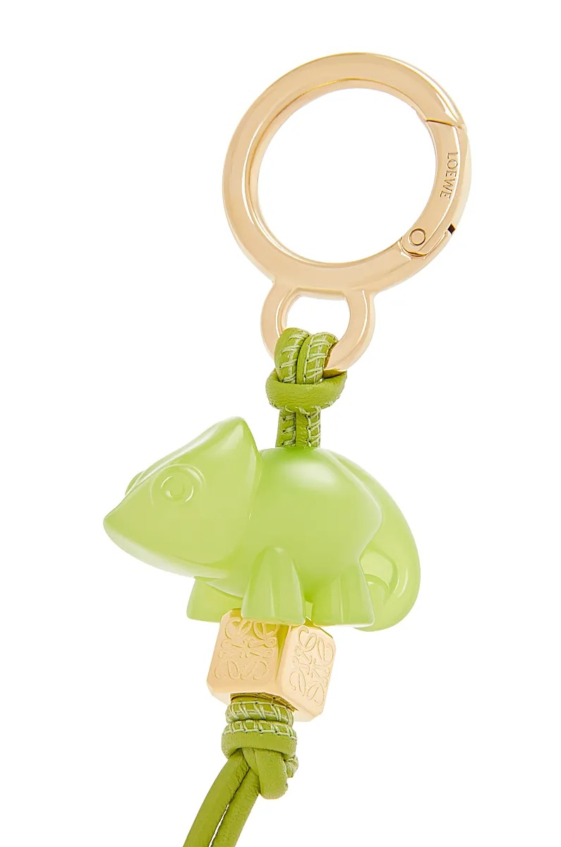 LOEWE CHAMELEON CHARM IN ACETATE AND CLASSIC CALFSKIN