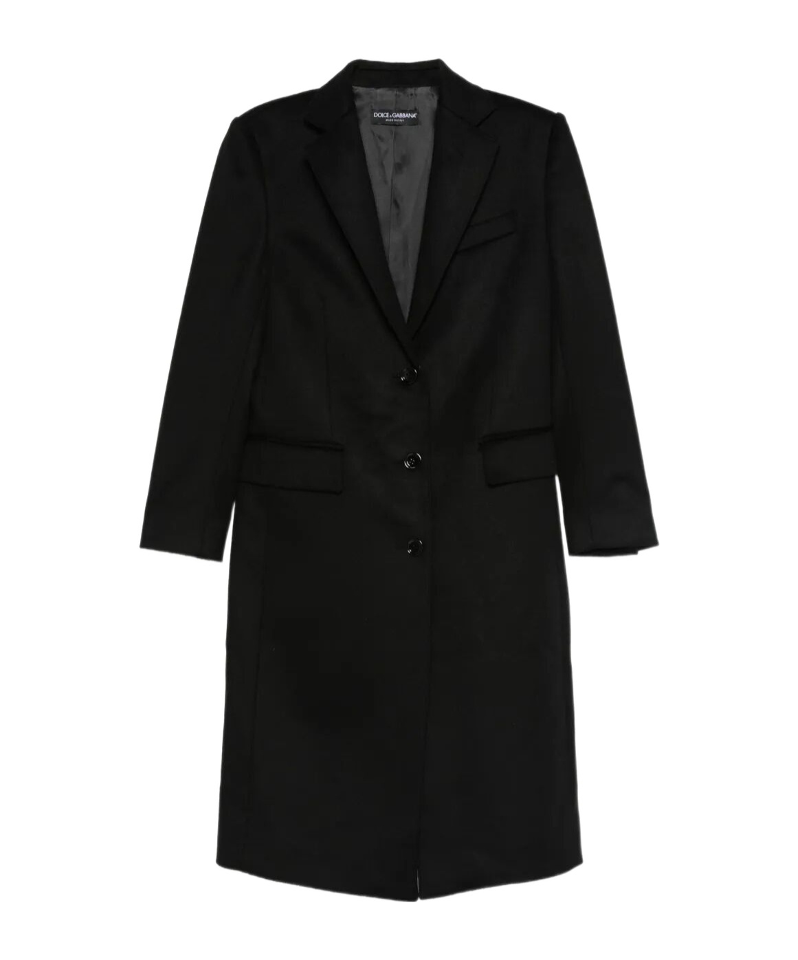 Dolce & Gabbana Single-breasted Coat In Black