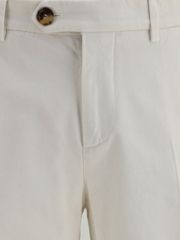 Brunello Cucinelli White Chino Pants In White