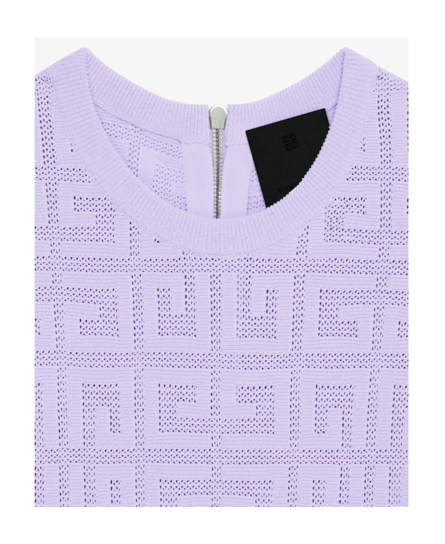 Givenchy Cropped Sweater In 4g Jacquard In Blue