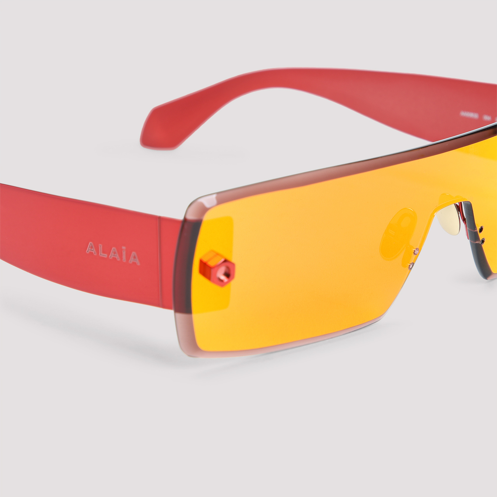 Shop Alaïa Azzedine Shield Frame Sunglasses In Pink