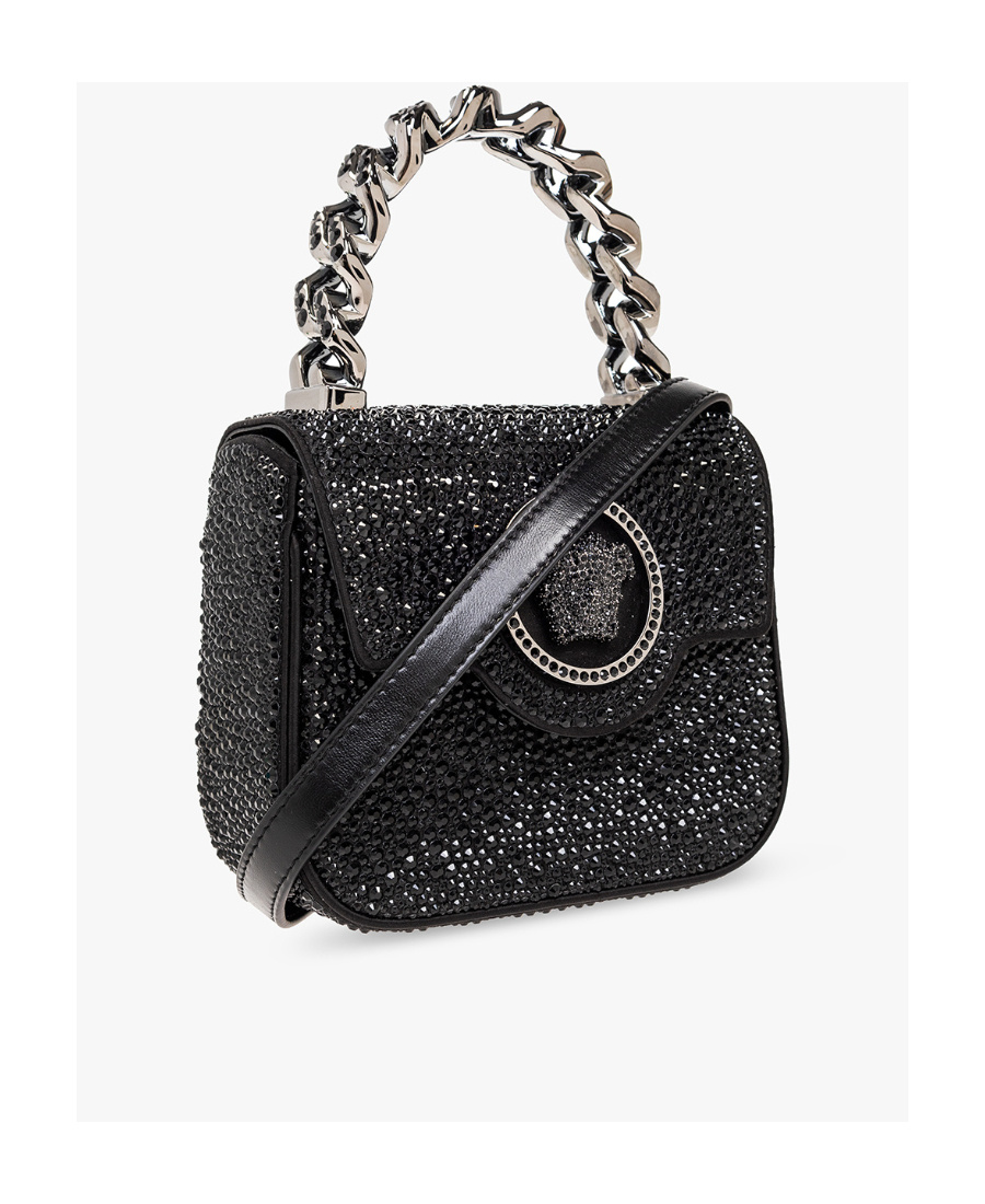 VERSACE VERSACE LA MEDUSA EMBELLISHED MINI TOTE BAG