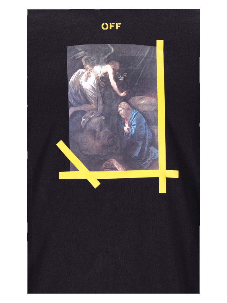 Off-white Painting-print Long-sleeve T-shirt In Black