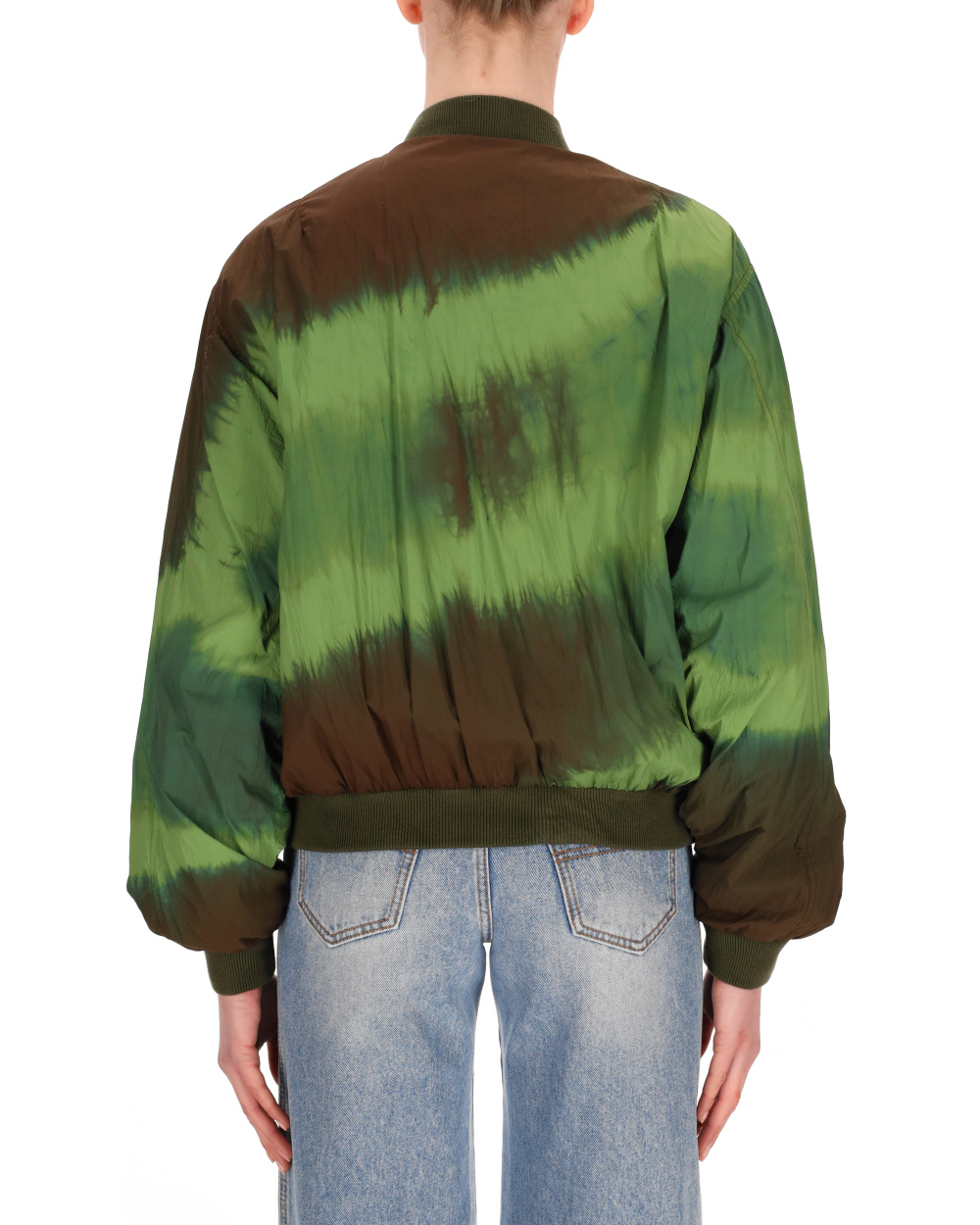 PHILOSOPHY DI LORENZO SERAFINI EMBROIDERED-LOGO TIE-DYE BOMBER 