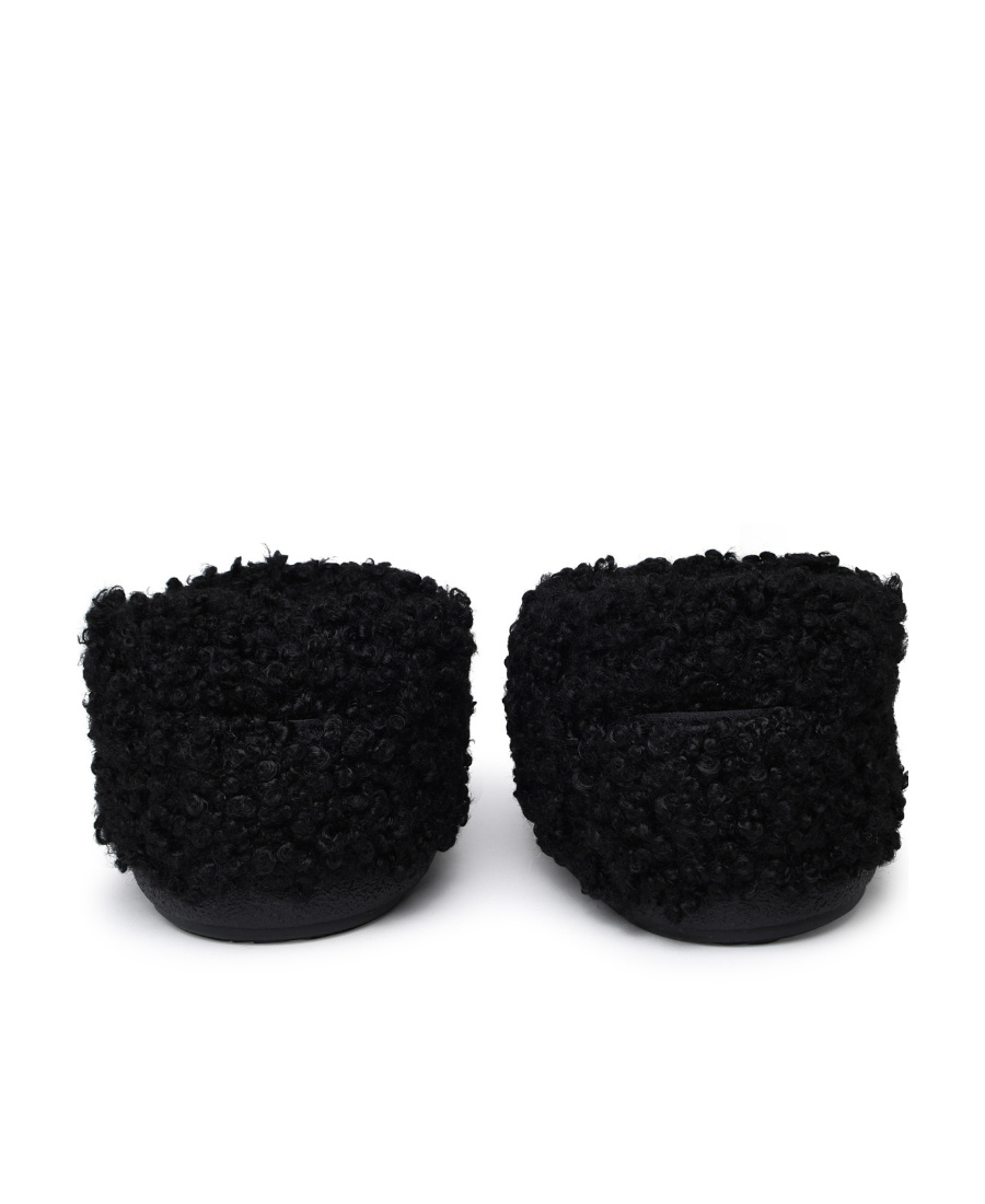 Moon Boot Faux Curly Logo Band Sandals In Black