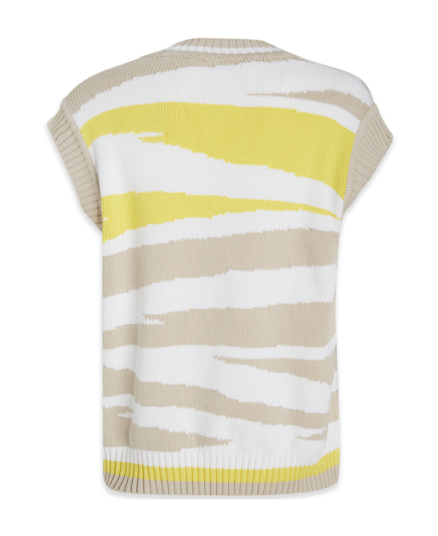 Missoni Knitwear With V-neck And Striped Pattern In Nude