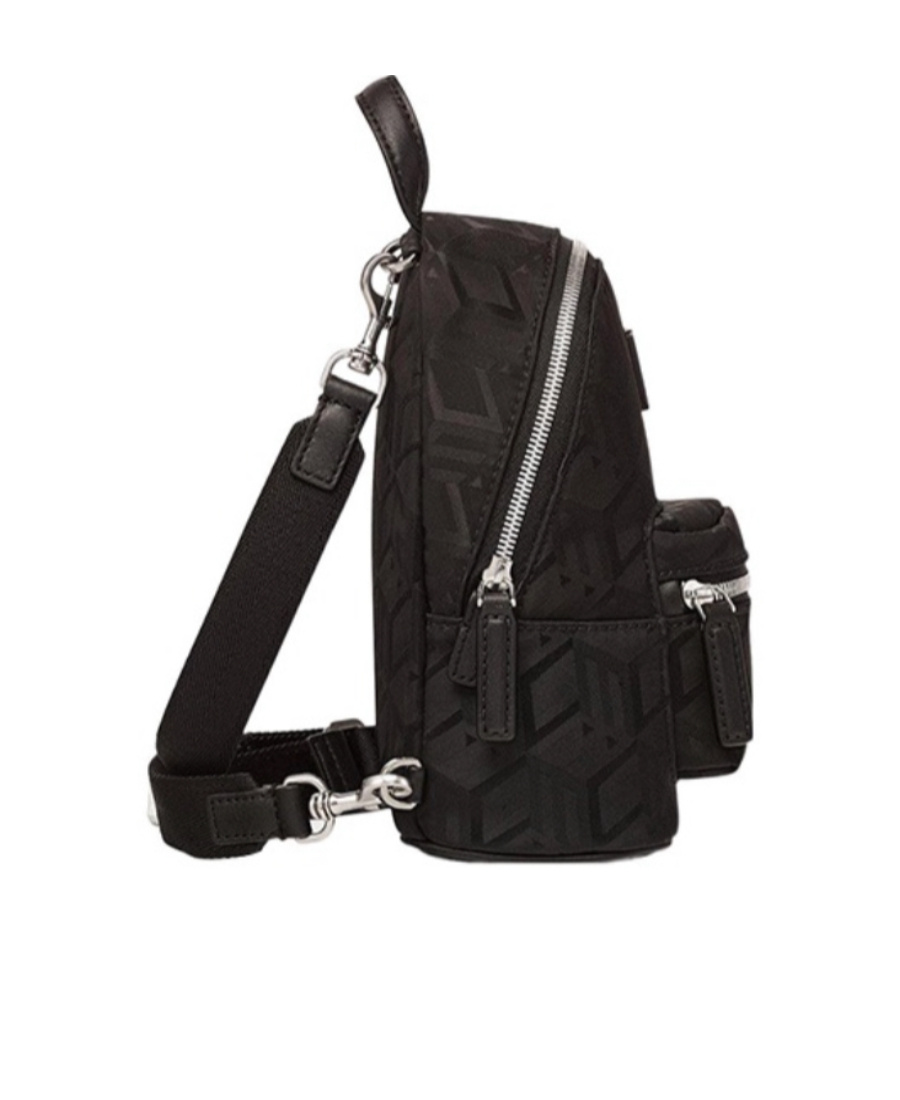Mcm Logo Backpack In Black