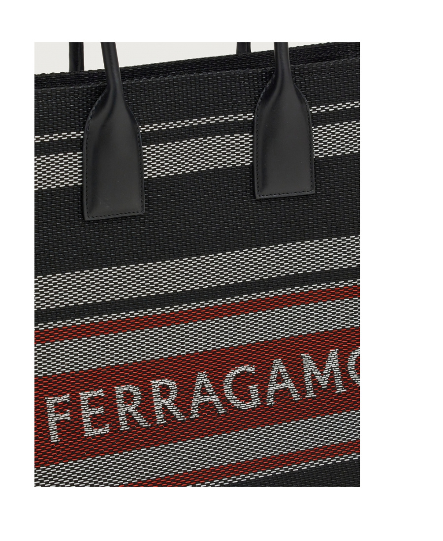 Ferragamo Signature Tote Bag In Black