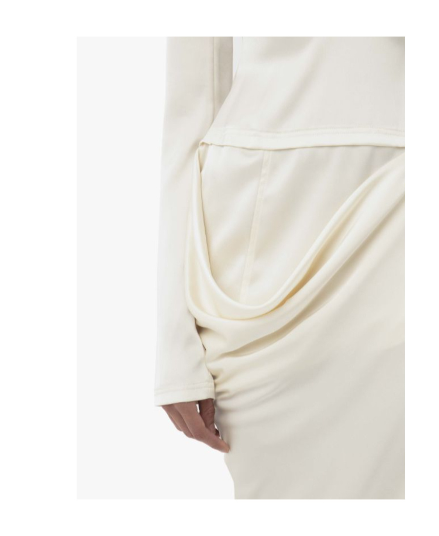 Jw Anderson Asymmetric Draped Dress In White