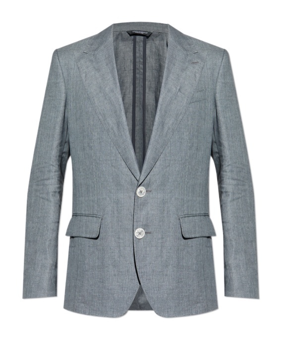 Dolce & Gabbana Single-breasted Blazer In Gray