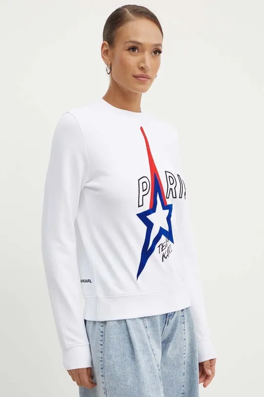 Karl Lagerfeld Paris Organic-cotton Sweatshirt In White