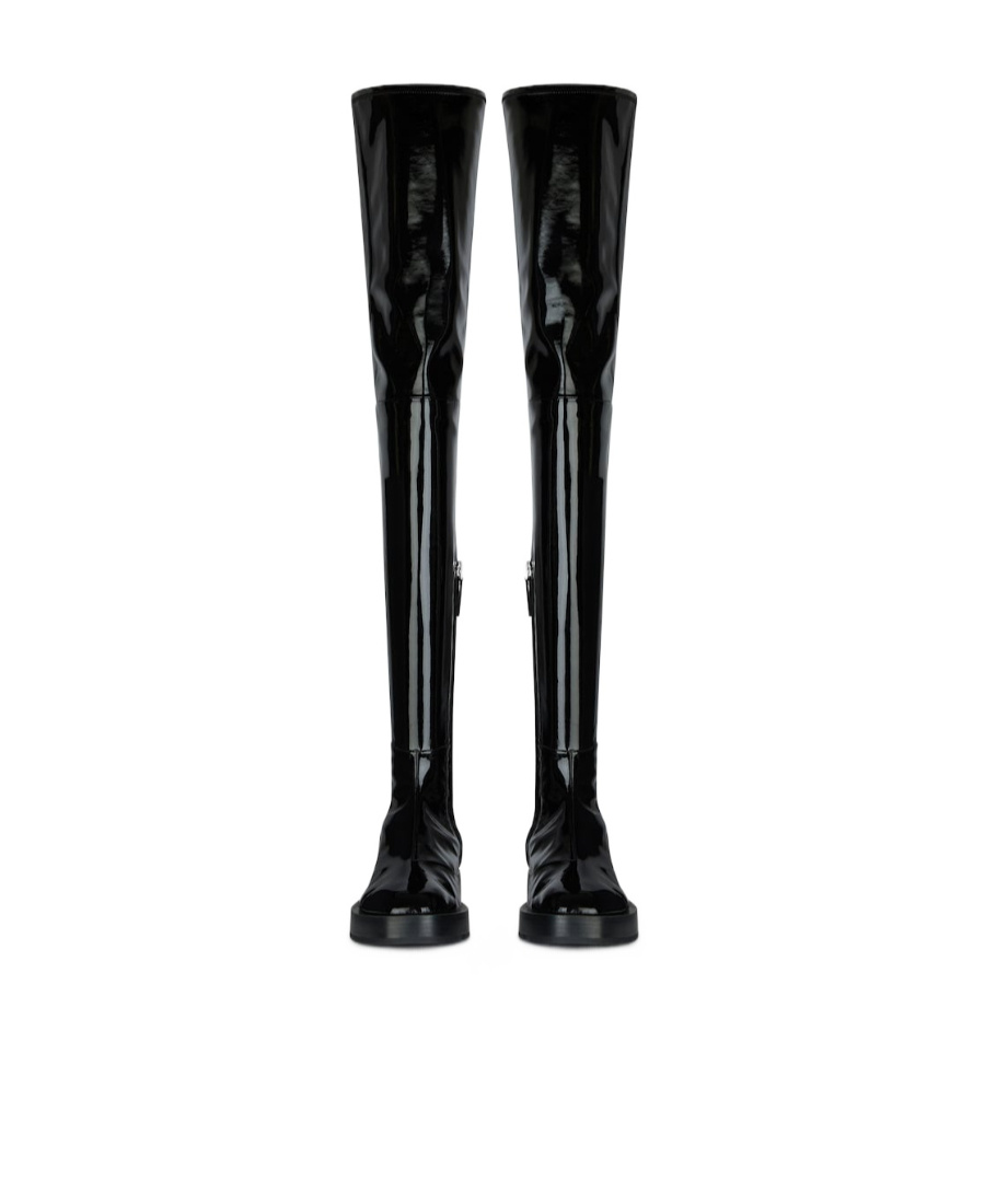 GIVENCHY HIGH-SHINE FINISH ROUND-TOE BOOTS