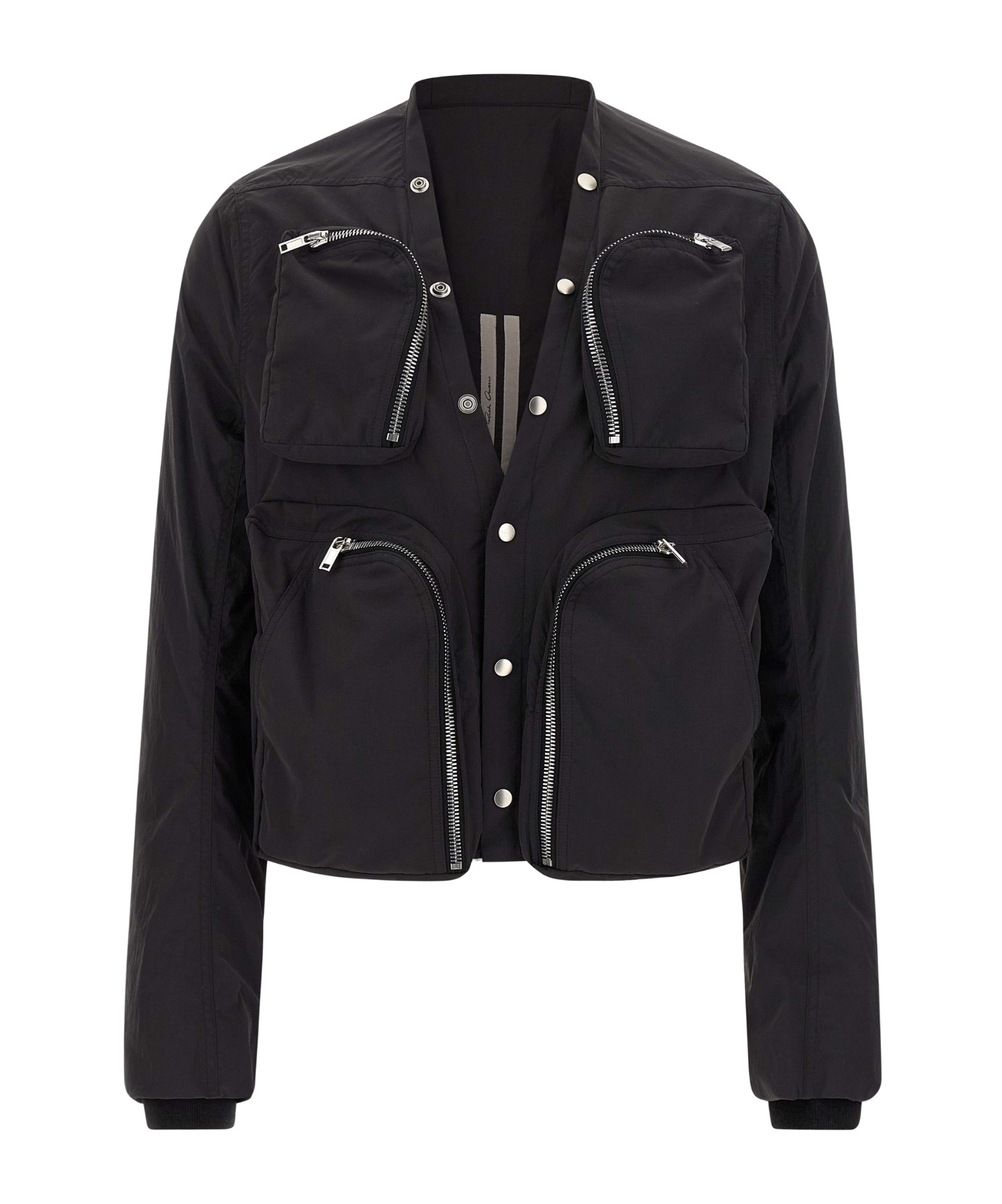 Rick Owens Mens Black Patch-pocket Cargo Shell Jacket In Black
