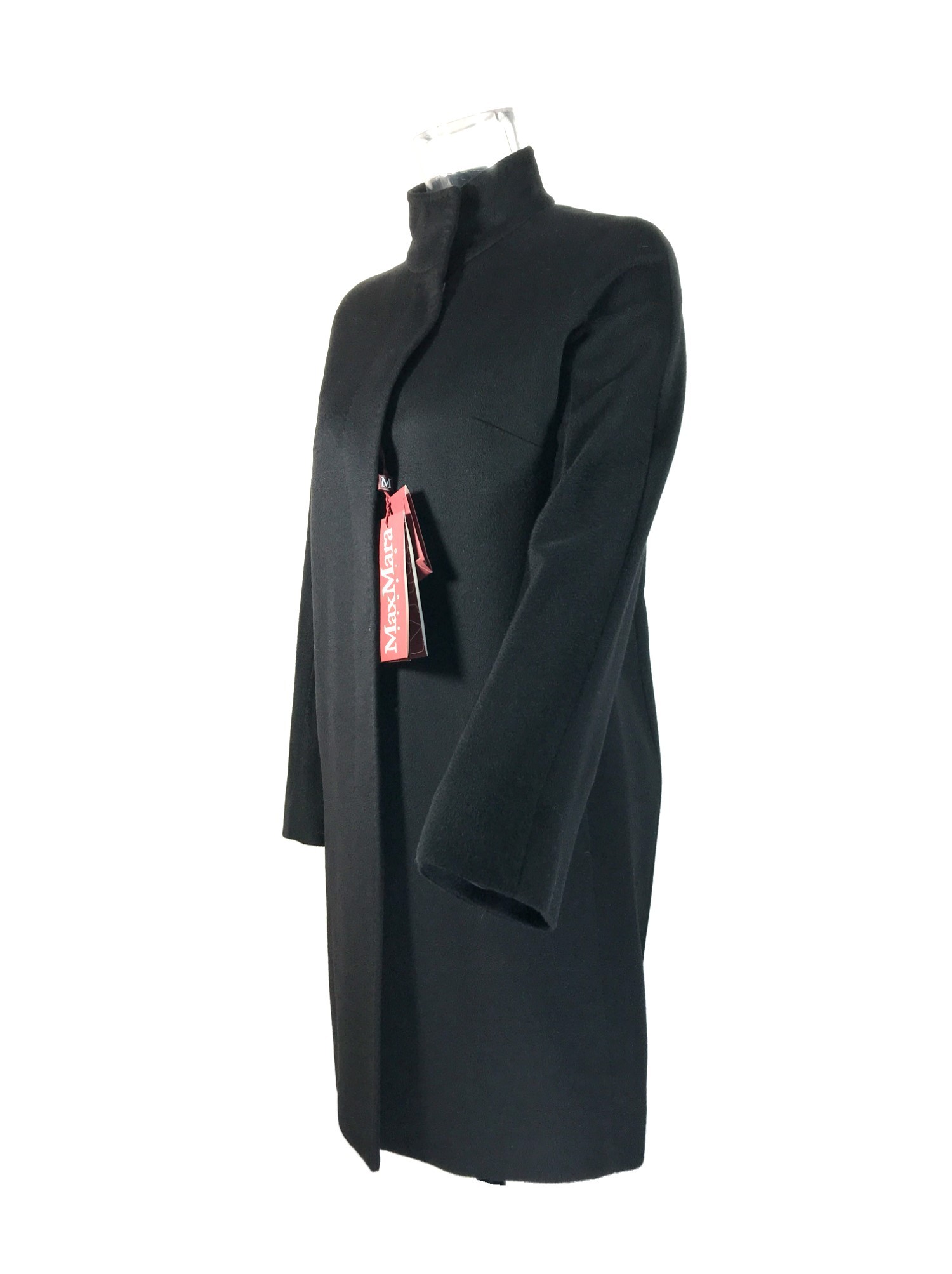 Max Mara Long-sleeved Coat In Black