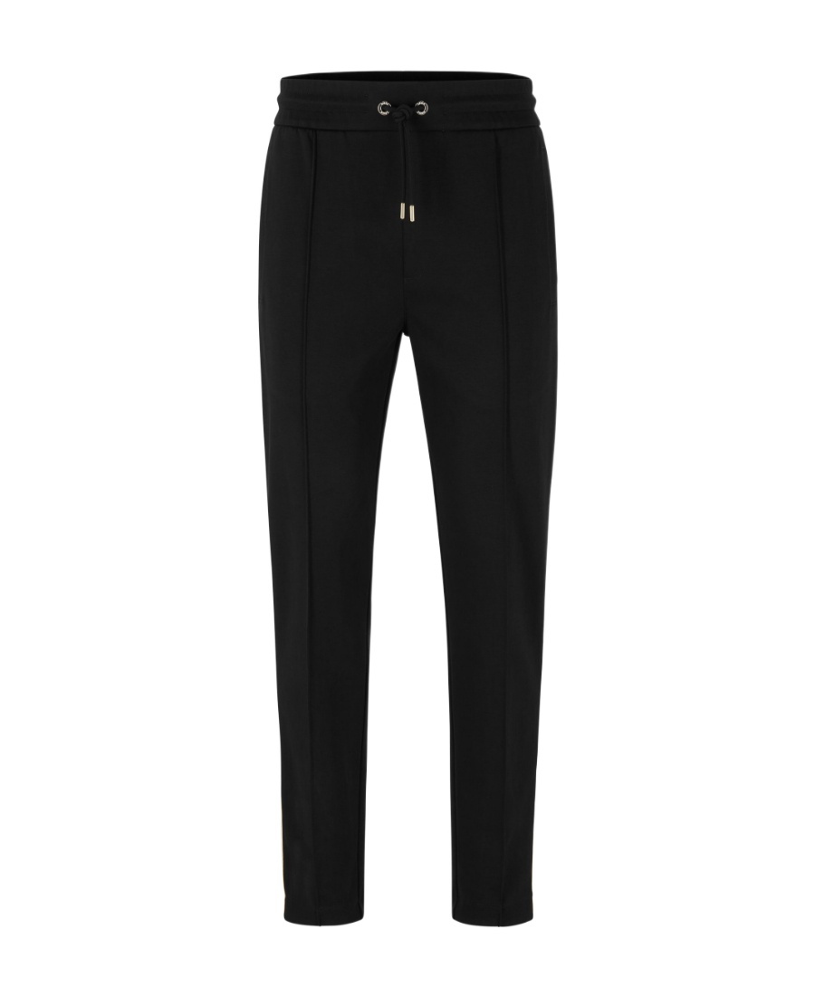 Hugo Boss Rolling-edged Sweatpants In Black