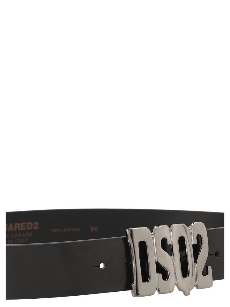Dsquared2 Logo Belt In Black