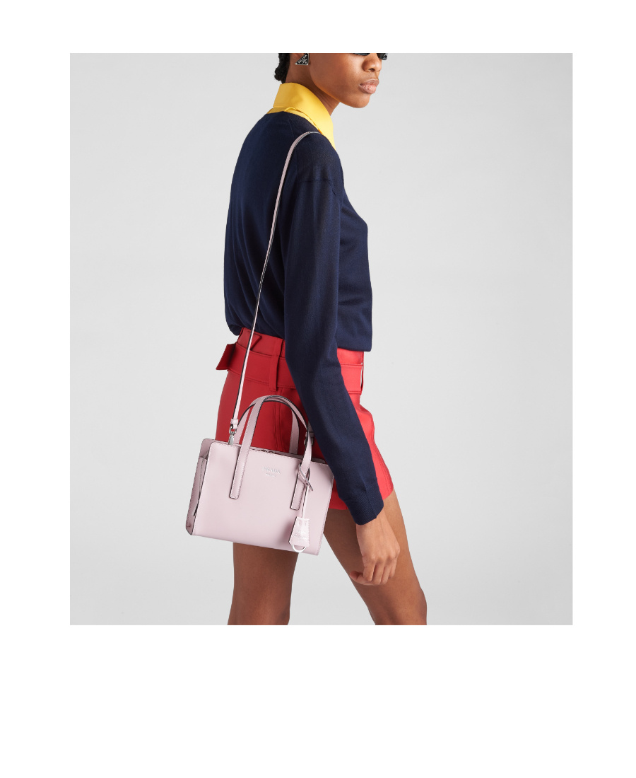 Prada Re-edition 1995 Brushed-leather Mini Handbag In Pink