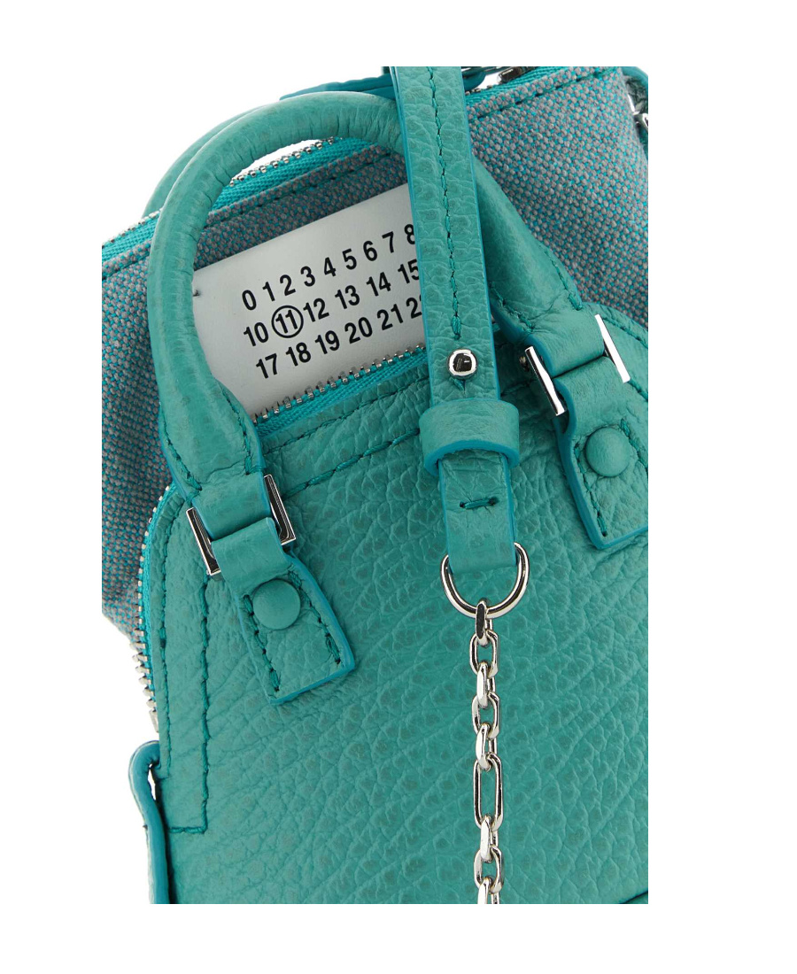 Maison Margiela 5ac Classique Baby Handbag With Leather And Fabric In Blue