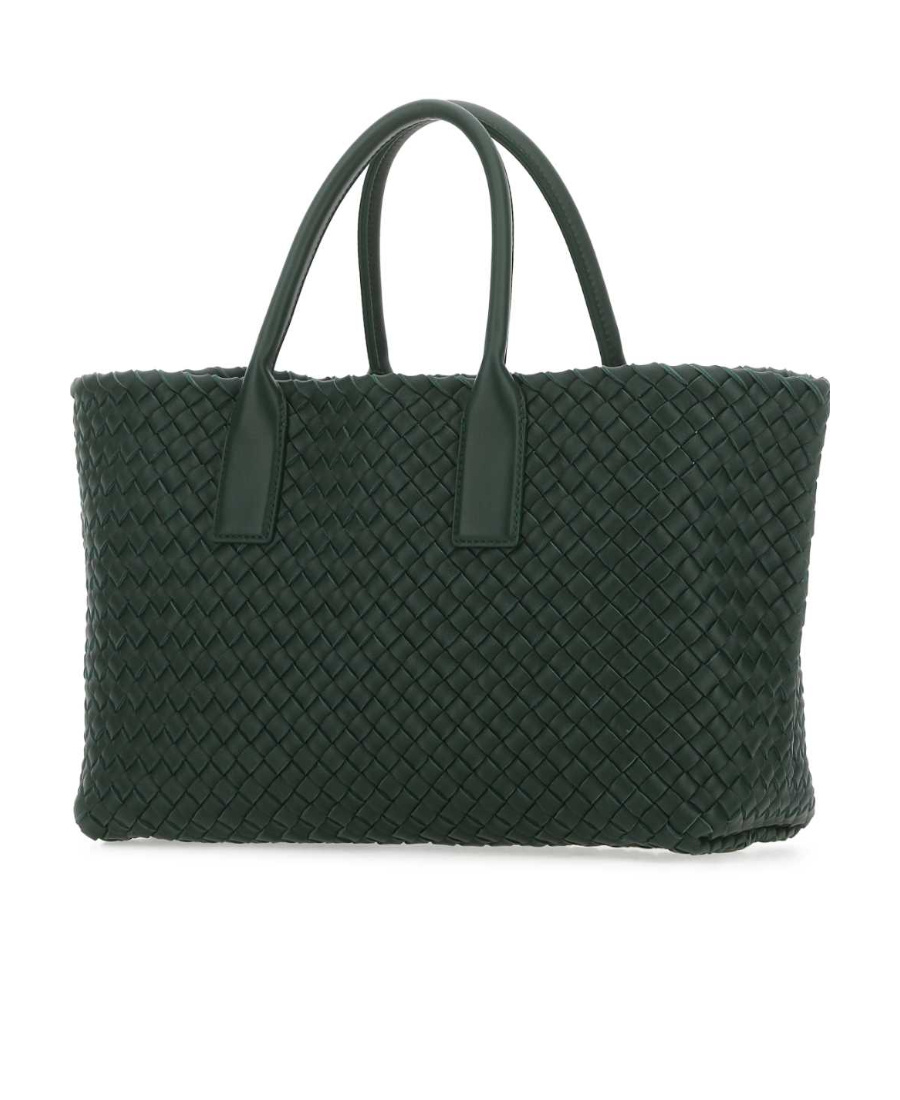 Bottega Veneta Small Cabat Handbag In Green