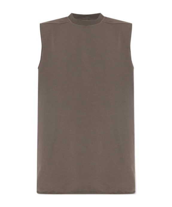 Rick Owens Raw-edge Sleeveless Vest In Brown