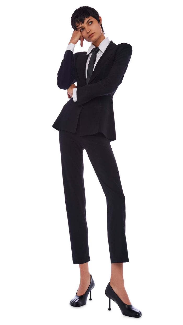 Norma Kamali Single-breasted Tailored Blazer In Black