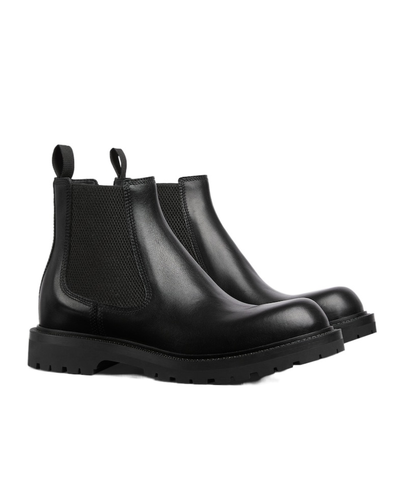 Gucci Chelsea Boots With Web In Gray