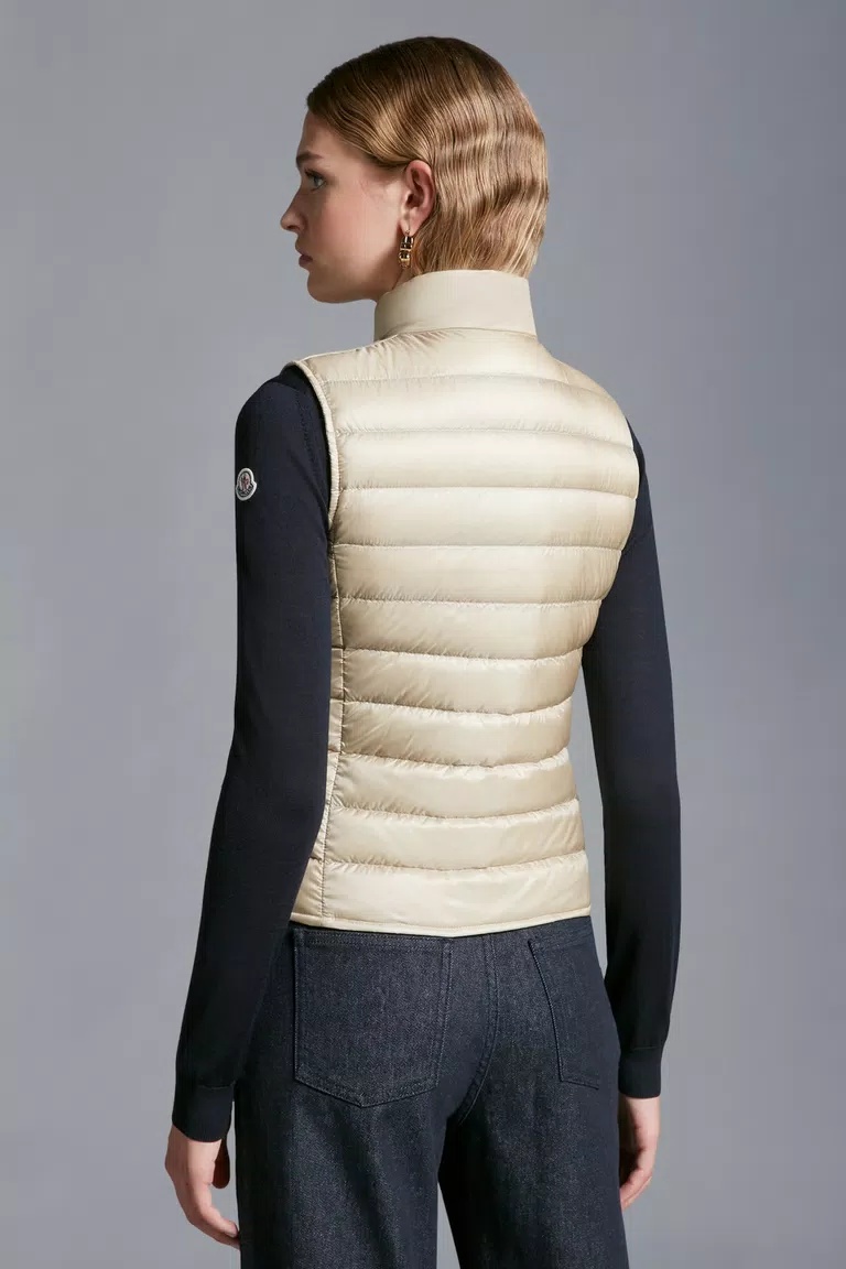 Moncler Doudoune Sans Manches Liane In Nude