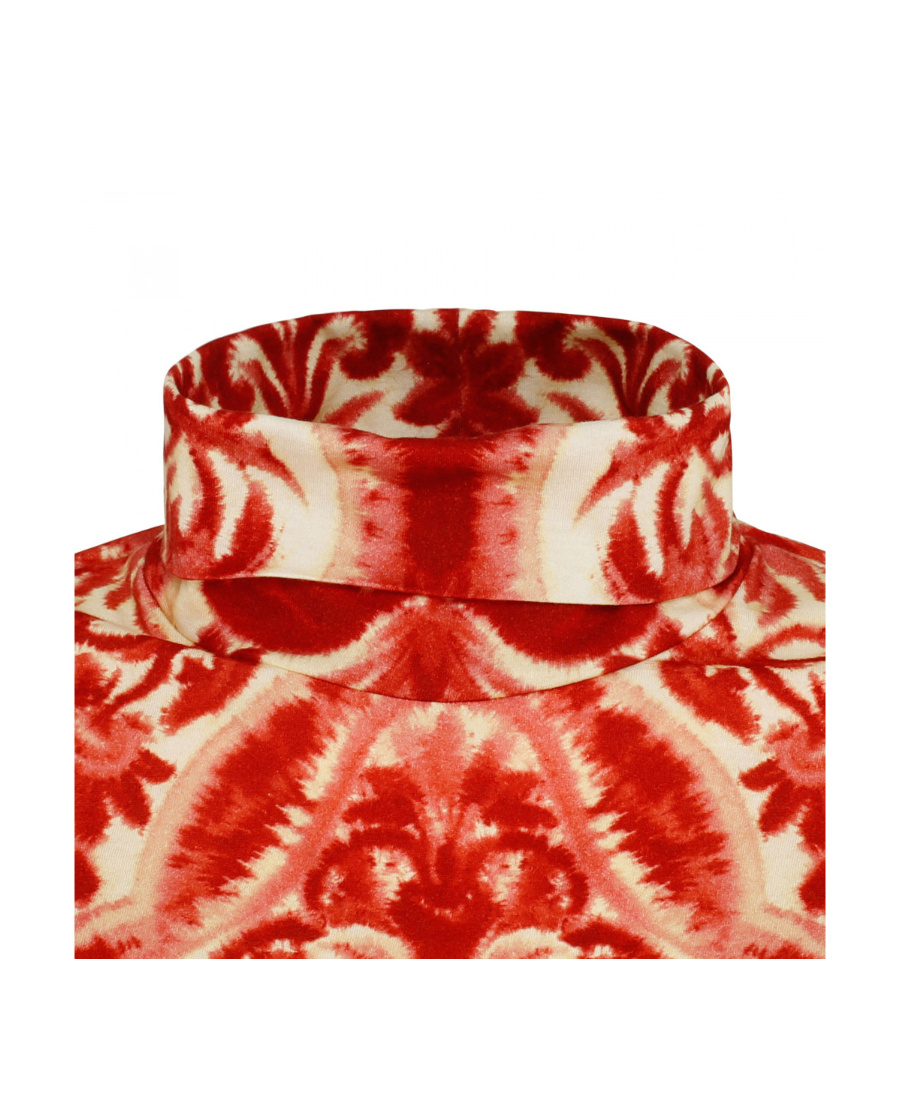 F.r.s For Restless Sleepers Graphic-print Turtleneck Top In Red