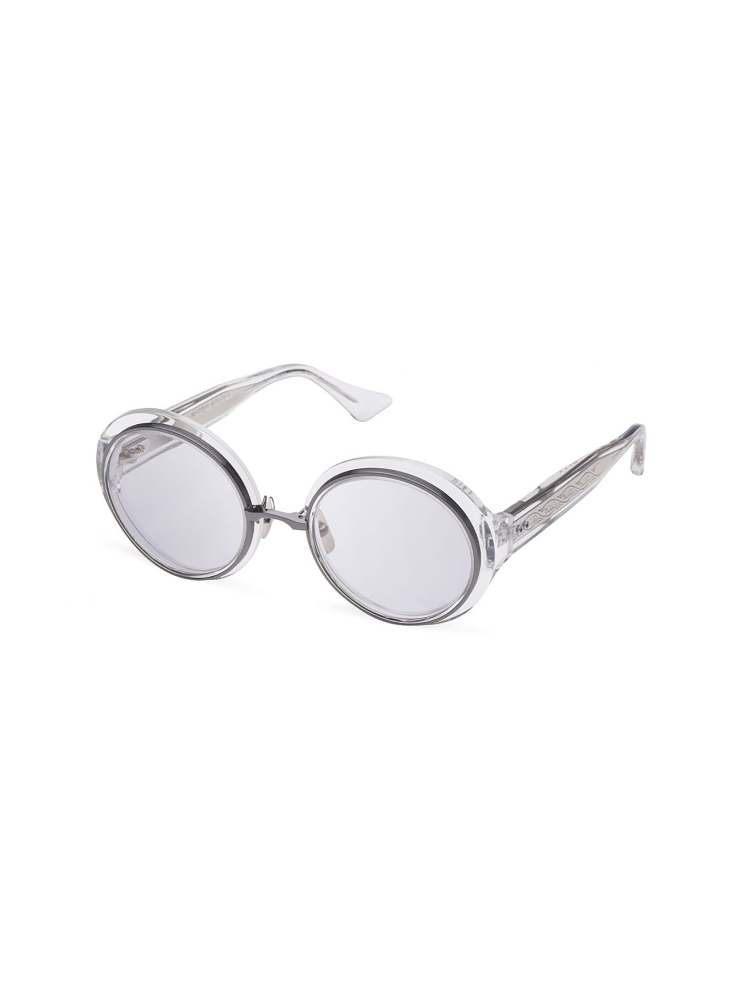 Dita Eyewear Transparent Round-frame Glasses In White