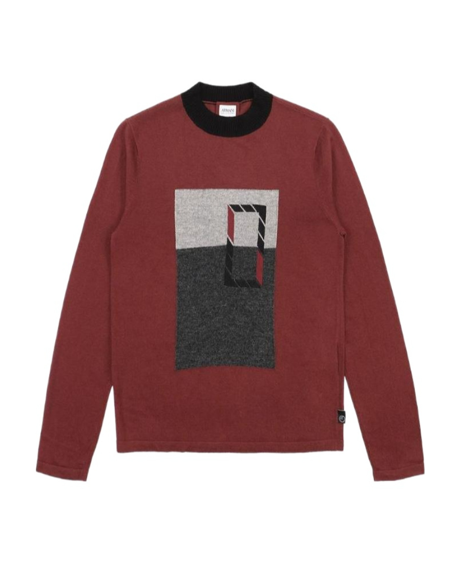 Armani Collezioni Round-neck Sweater In Red