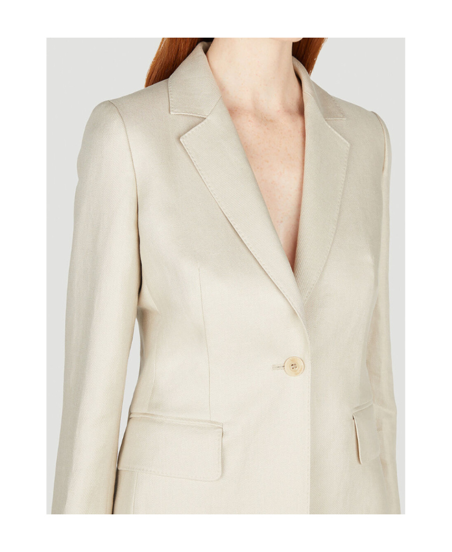 Max Mara Single-breasted Suit Jacket In White