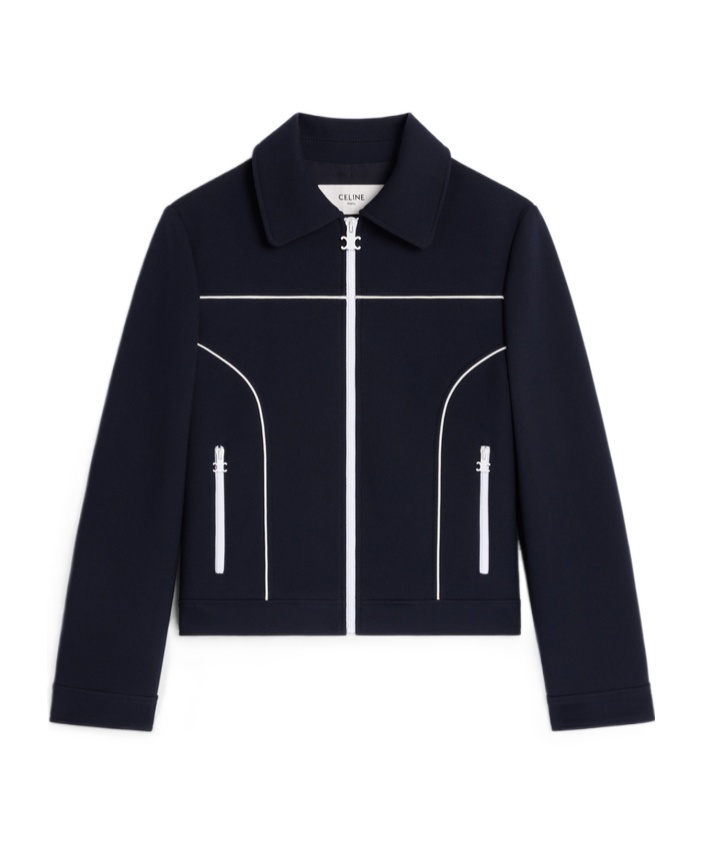 Celine Long-sleeved Wool Casual Jacket In Black