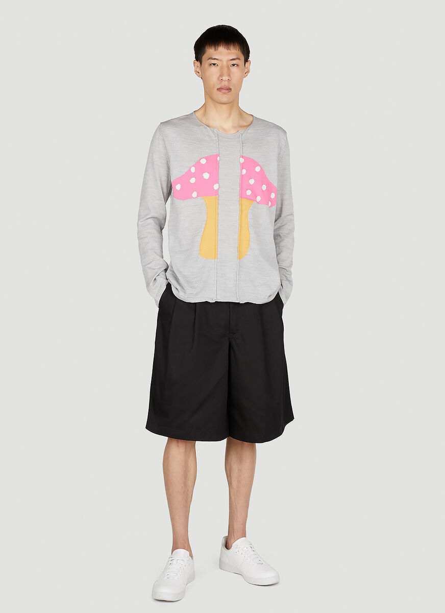 Comme Des Garçons Shirt Crewneck Knitted Jumper In White