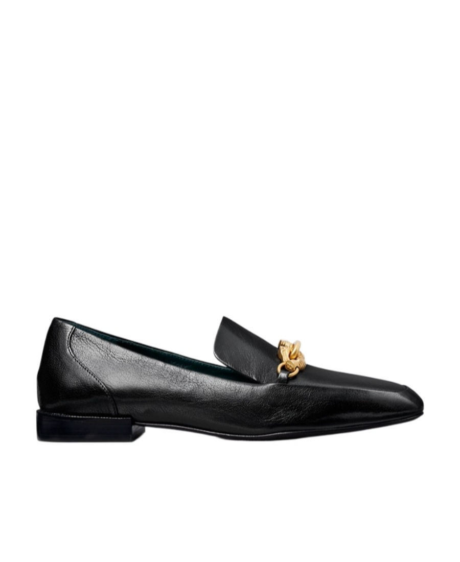 Tory Burch Jessa Horse-head Leather Loafers In Black