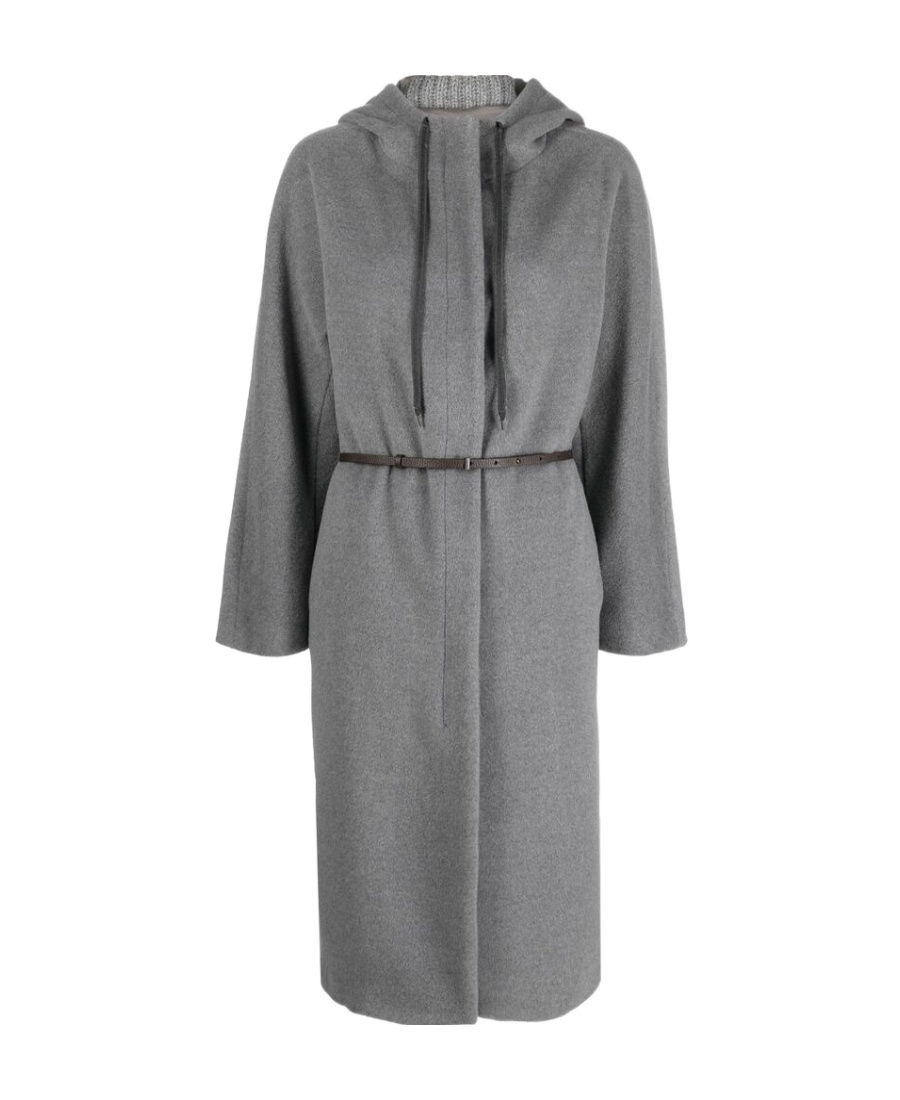 Fabiana Filippi Drawstring-hood Belted Midi Coat
