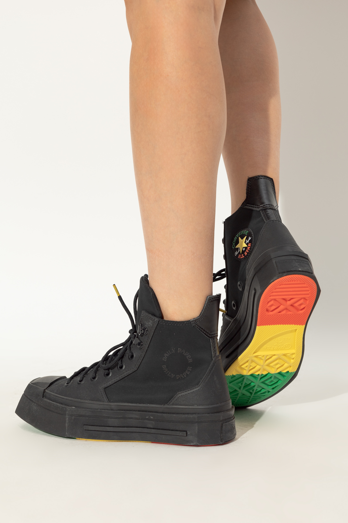 Converse Lace-up High-top Casual Shoes In Black