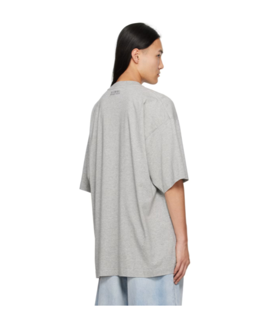 Vetements Slogan-print Cotton T-shirt In Gray