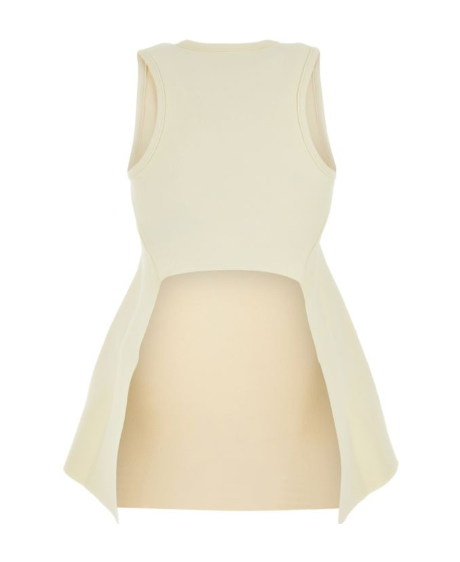 Shop Jil Sander Scoop Neck Cropped Blouse In White