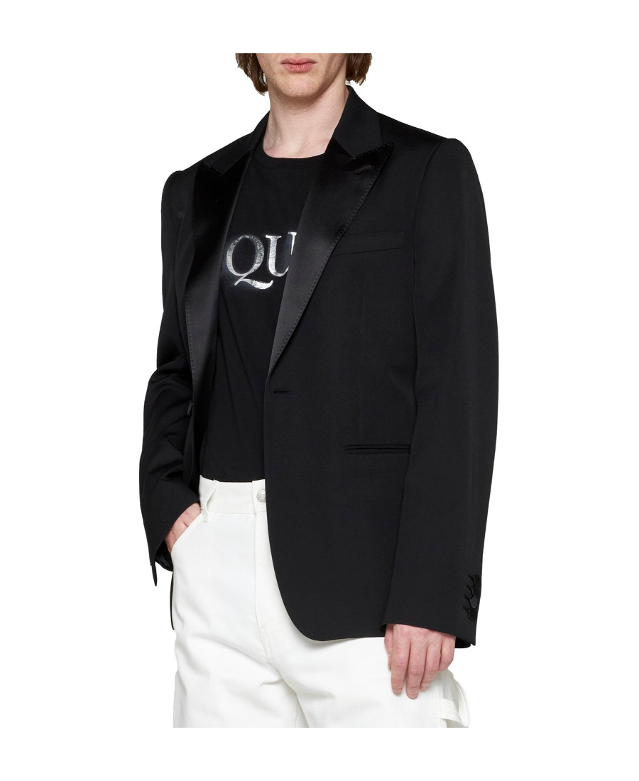 ALEXANDER MCQUEEN SILK LAPELS BLAZER