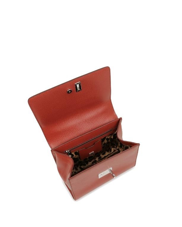 Dolce & Gabbana Logo Details Handbag In Brown