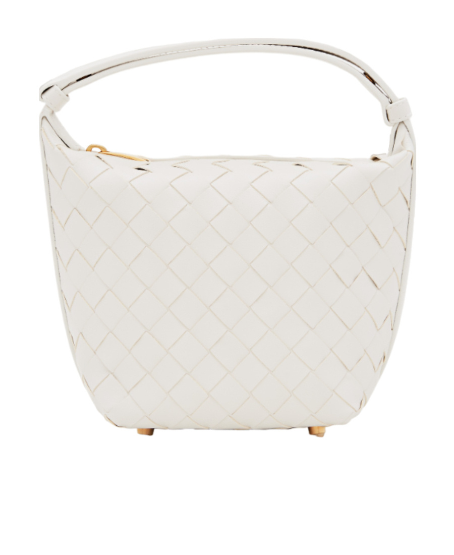 Bottega Veneta Candy Wallace Leather Tote Bag In White